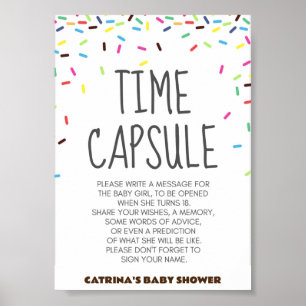 Poster Sinal de Partido do Chá de fraldas Sprinkle