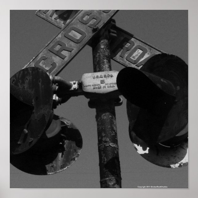 Poster Sinal de passagem da ferrovia (Frente)