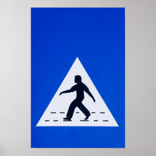 Poster Sinal de passagem de pedestres Omani - Muscat, Oma