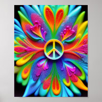 Sinal de Paz Boho Psicélico - Arte Retroativa