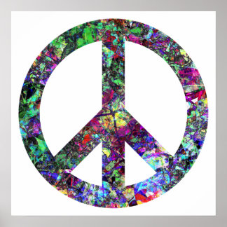 Poster Sinal de Paz Colorido
