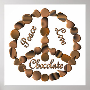 Poster Sinal de paz do chocolate