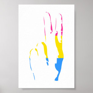 Poster sinal de paz do orgulho das bandejas