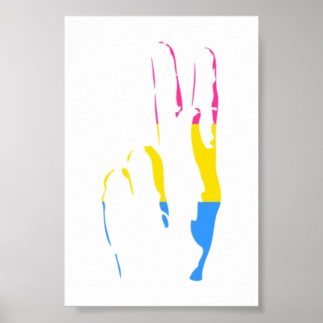 Poster sinal de paz do orgulho de pans (Frente)