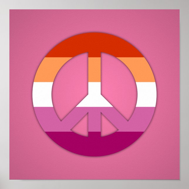 Poster Sinal de paz do orgulho lésbico (Frente)