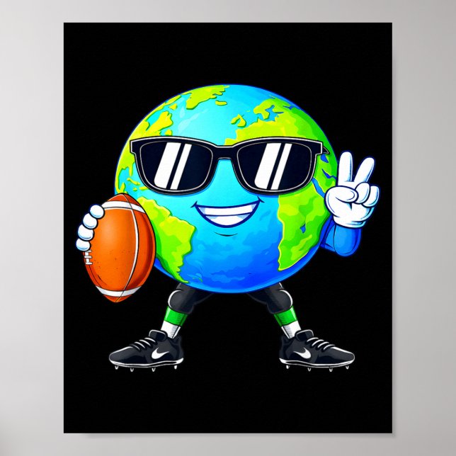 Poster Sinal de paz do planeta meio ambiente futebol dia  (Frente)