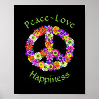 Sinal de Paz Floral Ama Felicidade