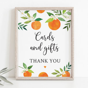 Poster Sinal de Pequeno Cutie Verde Floral e Presentes