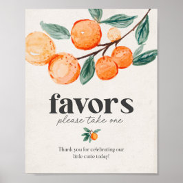 Poster sinal de pequenos chás de fraldas bonitos