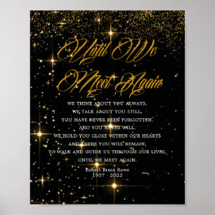 Poster Sinal de Poema de Funeral Brilhante