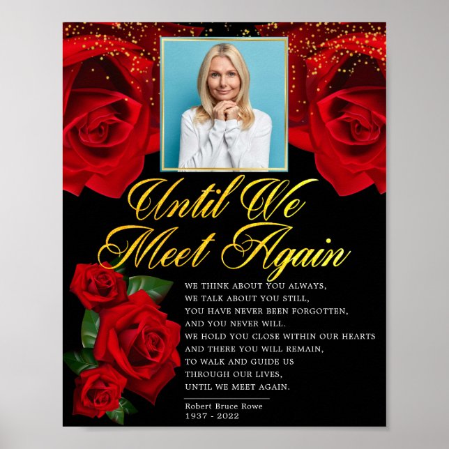 Poster Sinal de Poema de Funeral de Rosas Turcas Vermelha (Frente)