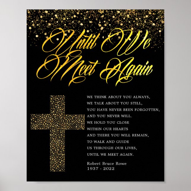 Poster Sinal de Poema Funerário Religioso (Frente)