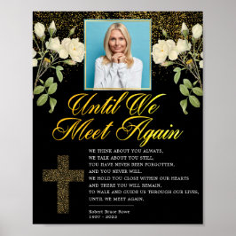 Poster Sinal de Poema Religioso Elegante para Funeral