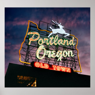 PÔSTER SINAL DE PORTLAND DE PASSAGEM BRANCA