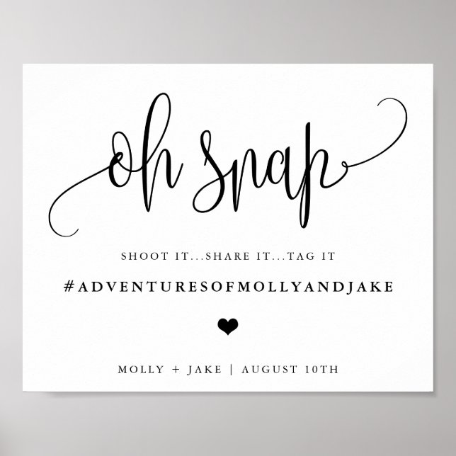 Poster Sinal de Pote de Dicas de Pais, Caligrafia Minimal (Frente)