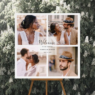 Poster Sinal de Praça de Boas-vindas ao Casamento de Col