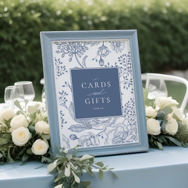 Poster Sinal de presentes de cartões de casamento Elegant (Criador carregado)
