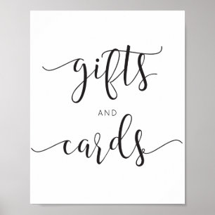 Poster Sinal de Presentes e Cartões em Letra Rústica