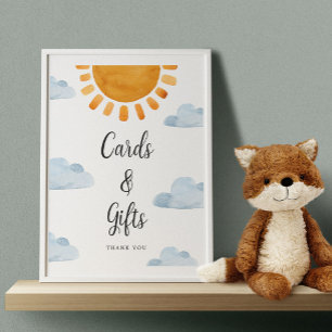 Poster Sinal de presentes e cremes sunshine