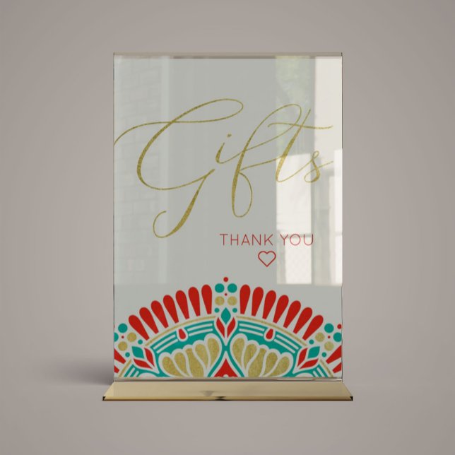 Poster Sinal de presentes no Chá de fraldas Boho Fiesta (Criador carregado)