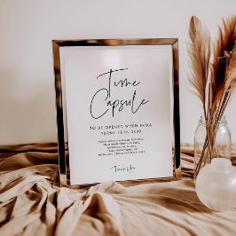 Poster Sinal de primeiro aniversario da cápsula de tempo 