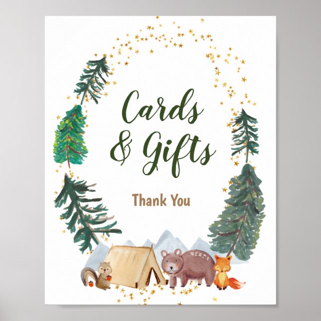 Poster Sinal de primeiro aniversario de Camper Feliz (Frente)