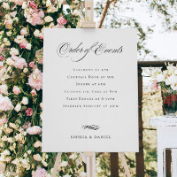 Sinal de Programação de Casamento da Ordem Elegant