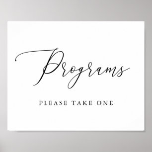 Poster Sinal de Programas Russos de Caligrafia Simples