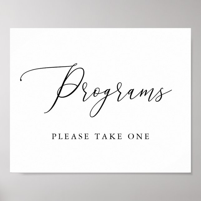 Poster Sinal de Programas Rústicos de Caligrafia Simples (Frente)