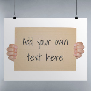 Poster Sinal de protesto de placa Modelo