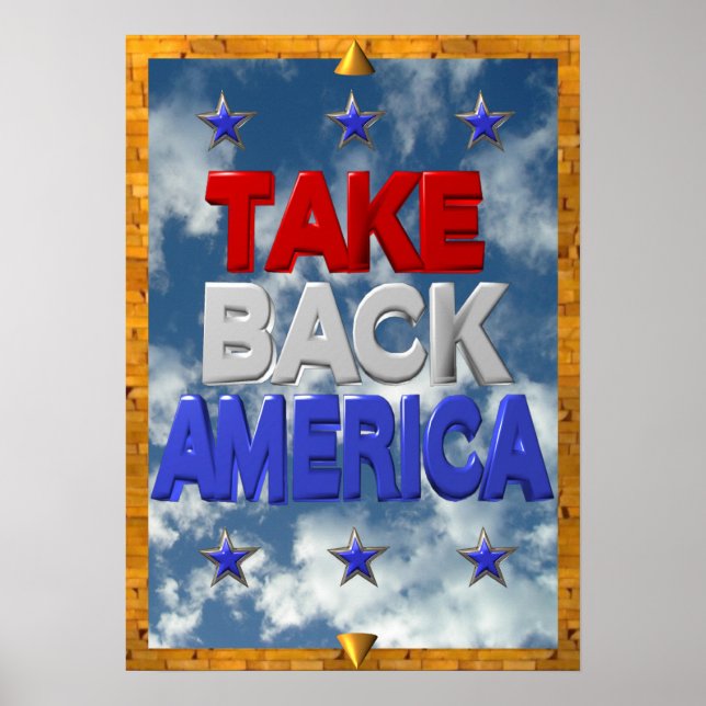 Pôster Sinal de protesto do Occupy America (Frente)