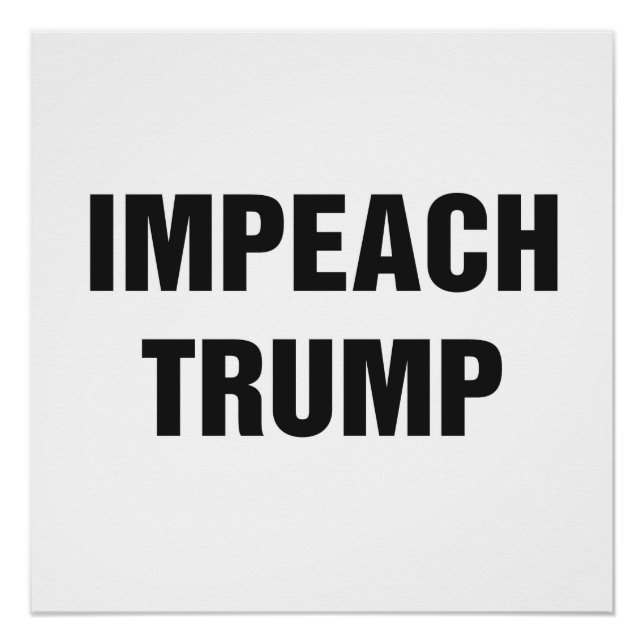 Pôster Sinal de protesto IMPEACH TRUMP (Frente)