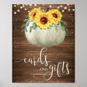 Poster Sinal de Pumpkin Cards e Presentes