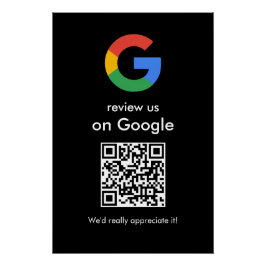 Pôster Sinal de QR Code do Google para Análise Moderna pa