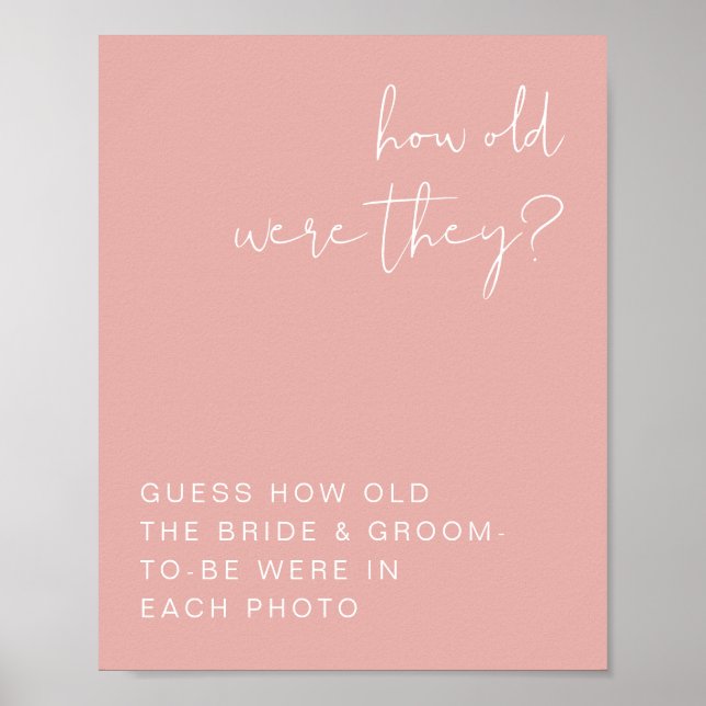 Poster Sinal de Quantos Anos Eles Tinham LEAH Pastel Vibr (Frente)