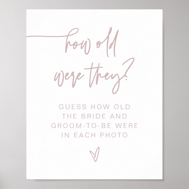 Poster Sinal de Quantos Anos Eles Tinham MARLO Dusty Rose (Frente)