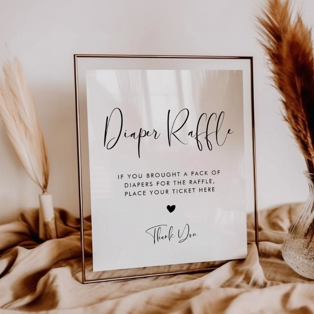 Poster Sinal de Raffle Elegante e Moderno (Criador carregado)