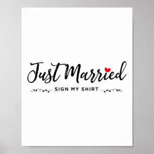 Poster Sinal de recem casados Minha Camisa - Noiva &amp; 