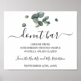 Poster Sinal de Recepção de Casamento com Mesa de Doces e