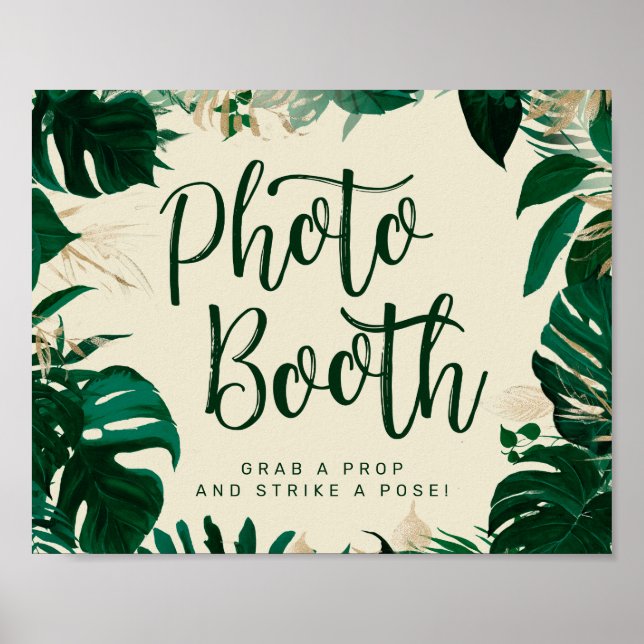 Poster Sinal de Recepção de casamento de Booth de Foto de (Frente)