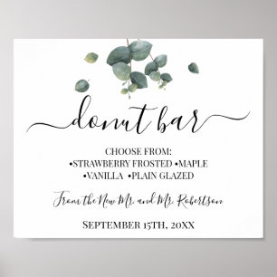 Poster Sinal de Recepção de Casamento Mesa de Doçuras Bar