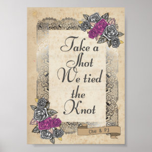 Poster Sinal de Recepção de casamento Russo