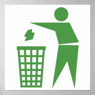 Poster sinal de reciclagem