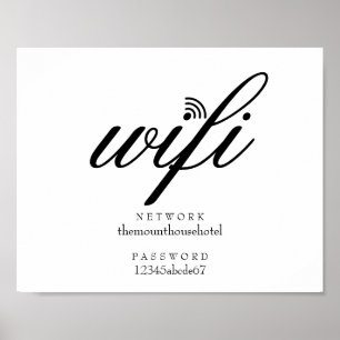 Poster Sinal de Rede Wifi e Senha