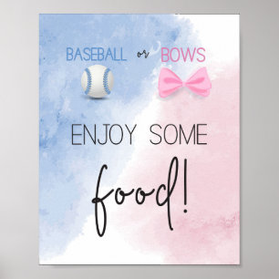 Poster Sinal de revelação de beisebol ou sexo de arco de 