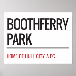 Poster Sinal de Rua Boothferry Park