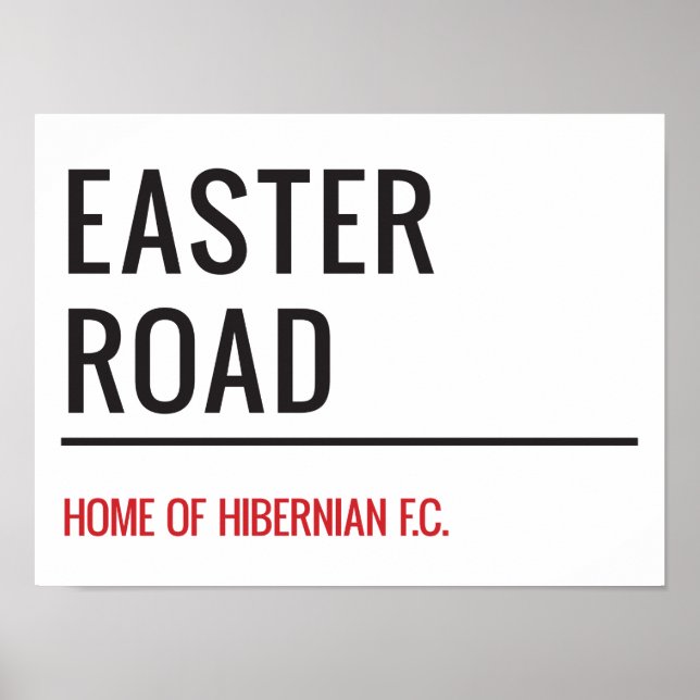 Poster Sinal de rua de estádio da páscoa (Frente)