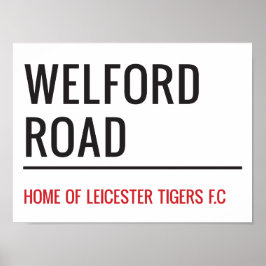 Poster Sinal de rua de estádio Welford