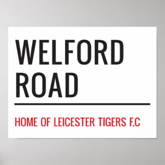 Poster Sinal de rua de estádio Welford