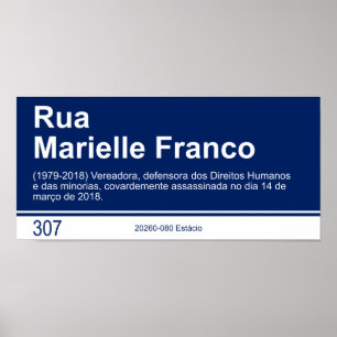 Poster Sinal de rua - Marielle Franco